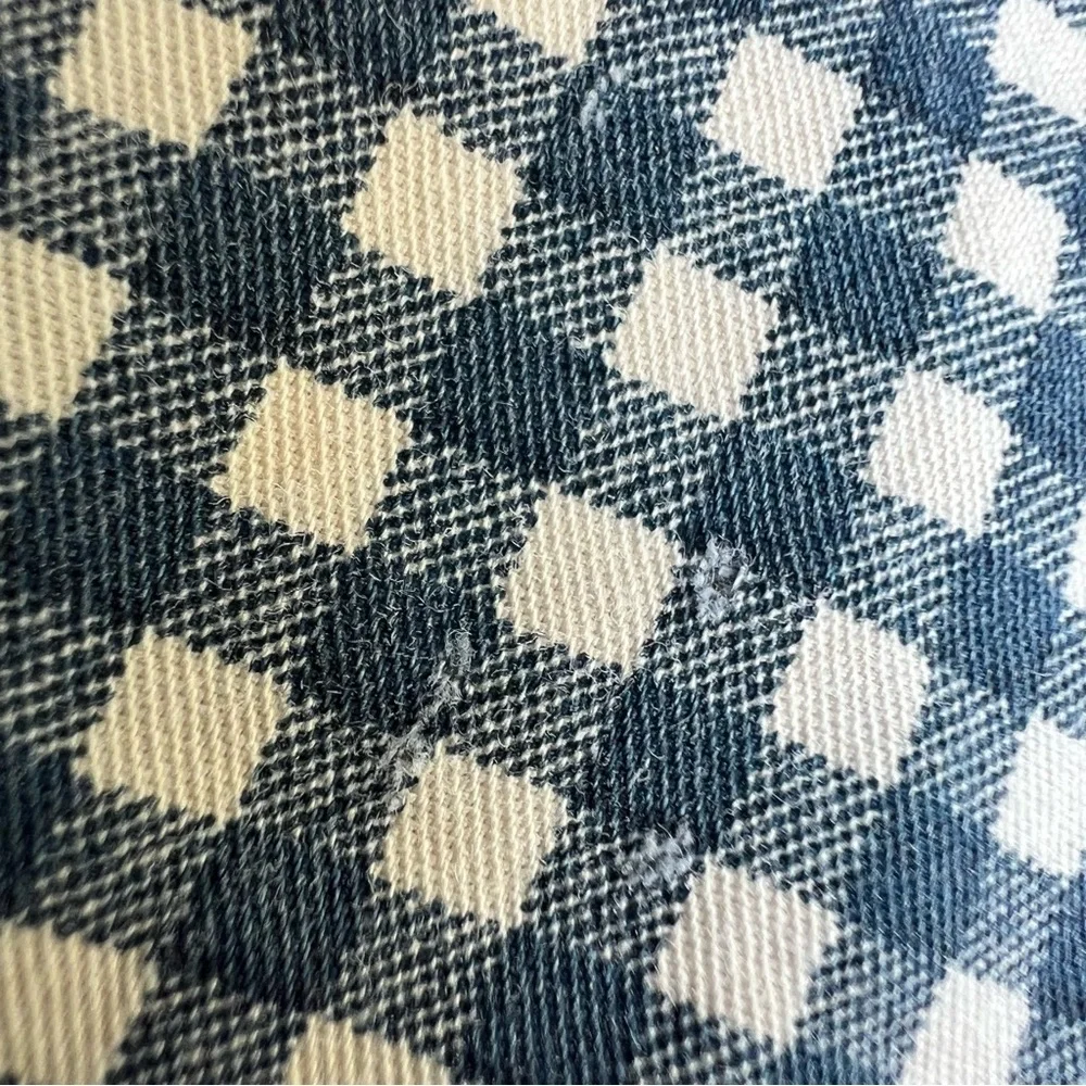 Vintage Ralph Lauren Wendy Small Gingham Blue King Size Flat Sheet READ